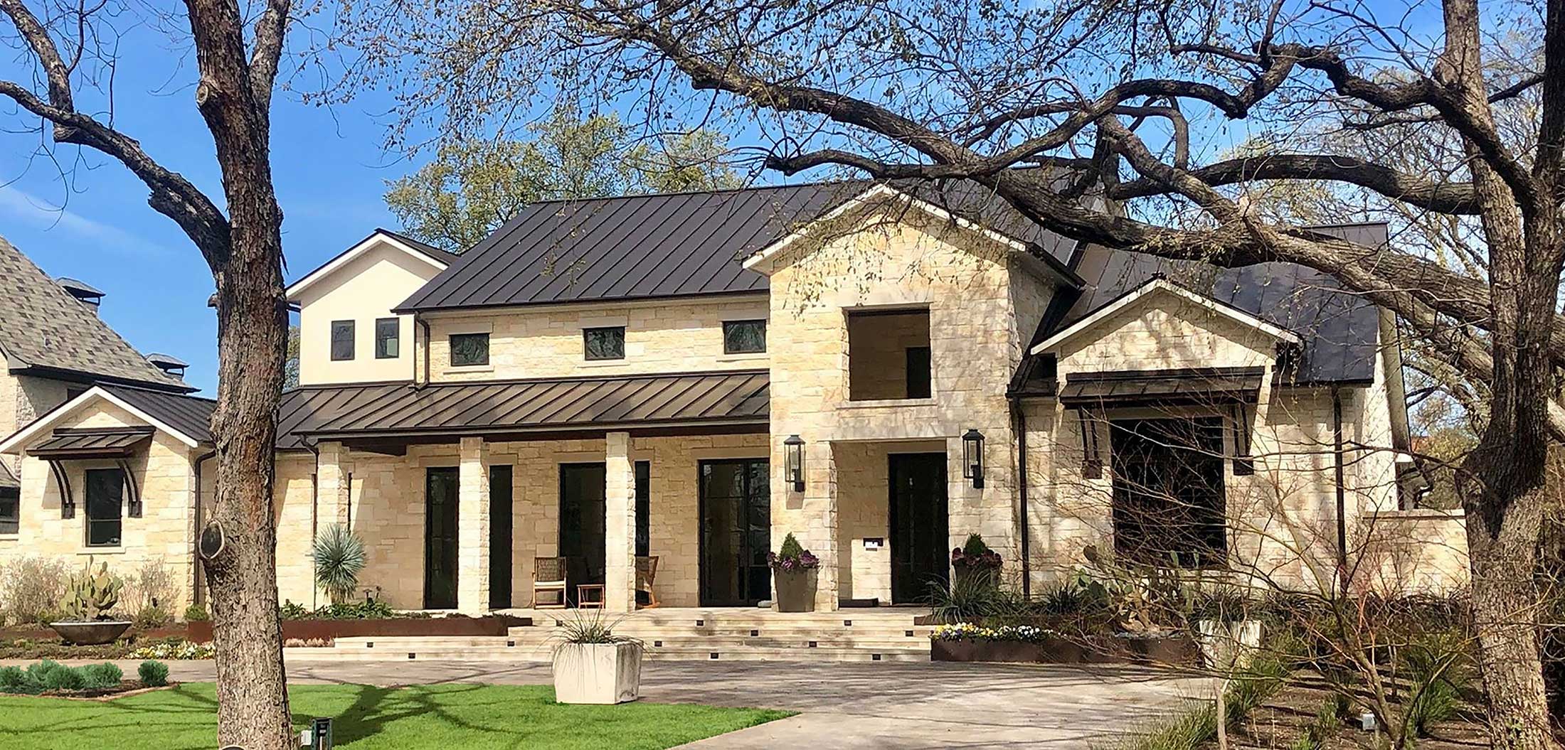 Green standing seam metal roof