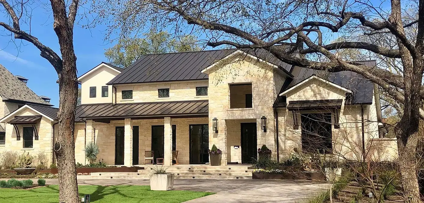 Green standing seam metal roof