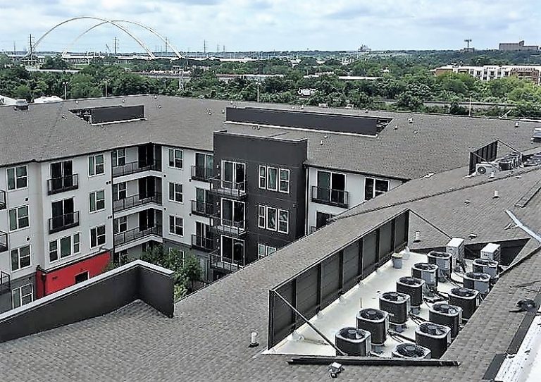 Completed multi-family roof